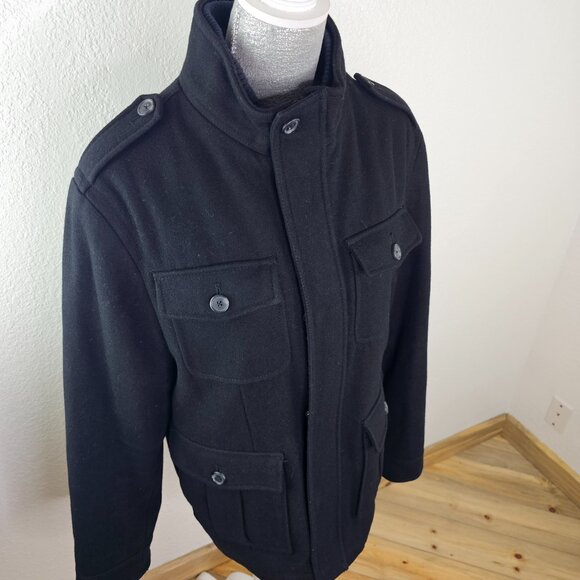 Merona Military Style Wool Blend Jacket - Picture 2 of 7